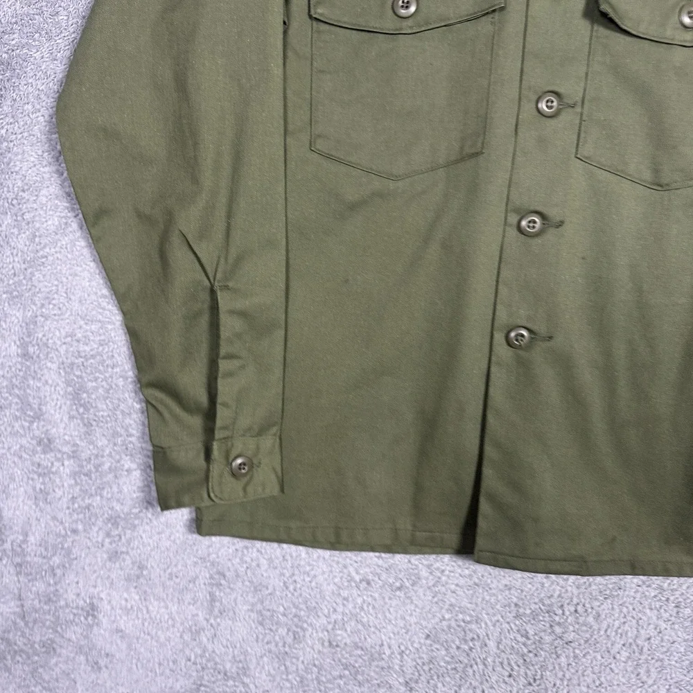 USGI Utility Military Shirt OG 507 Size 15.5 x 36 Poly Blend Dura Vintage 1982